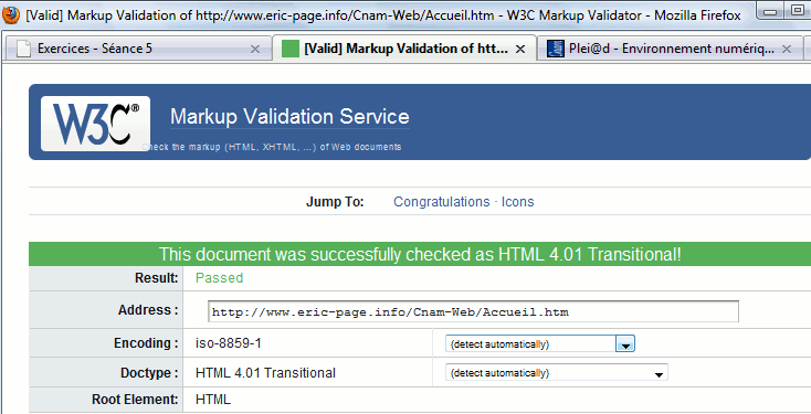 validation du W3C
